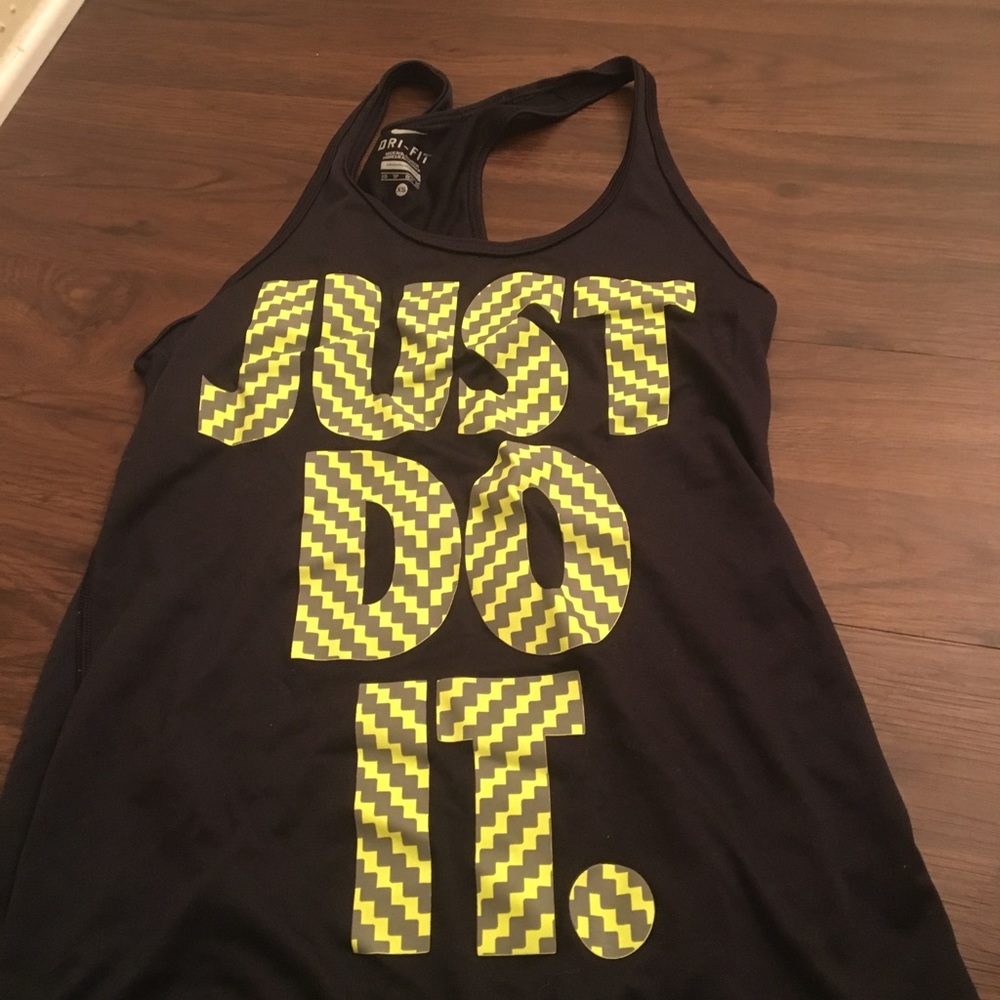 Black nike racer back workout top
